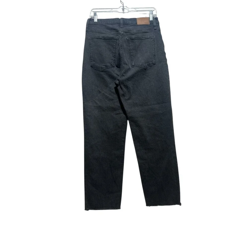 Madewell Perfect Vintage Straight Jeans Womens 28 Black High Rise Classic Casual - Picture 4 of 15
